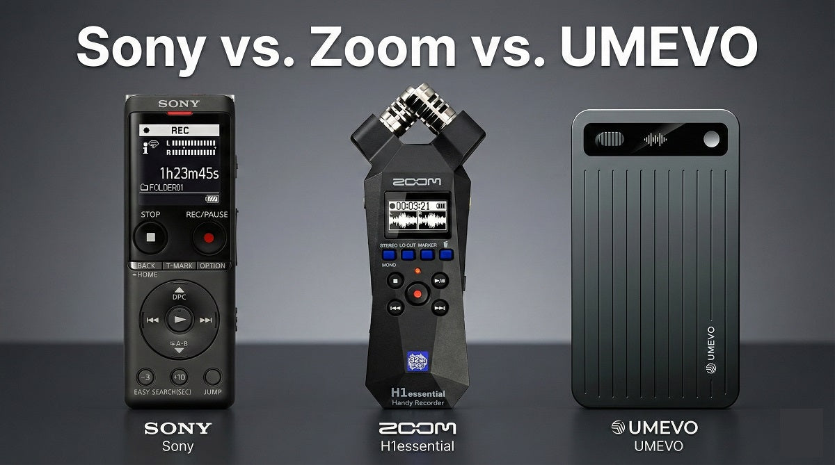 Sony vs. Zoom vs. UMEVO: The Ultimate Voice Recorder Showdown