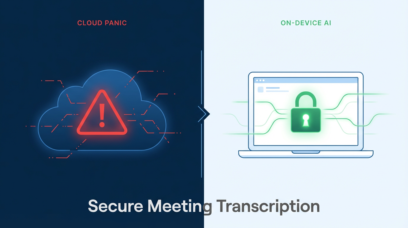 Cloud Panic: Why On-Device AI is the Future of Secure Meeting Transcription