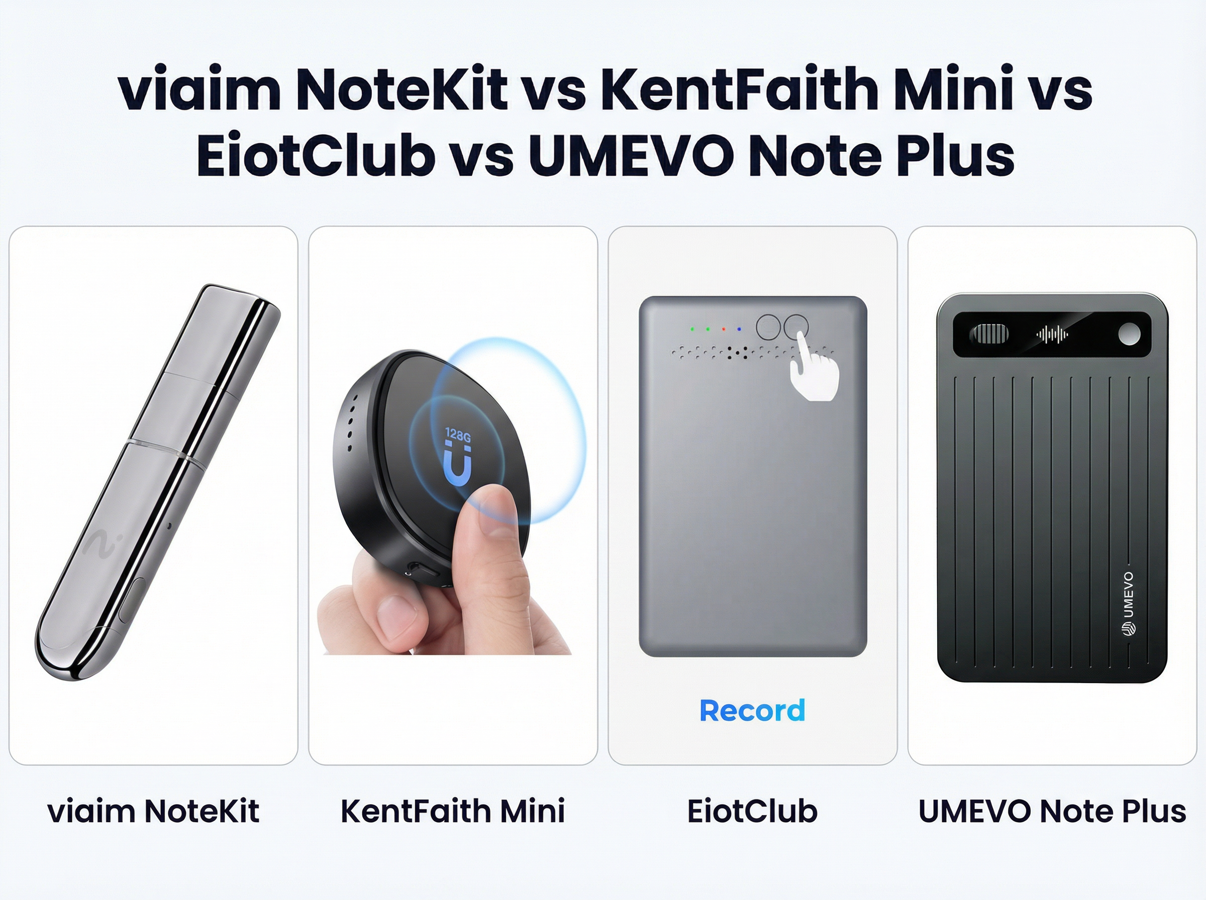viaim NoteKit vs KentFaith Mini vs EiotClub vs UMEVO Note Plus