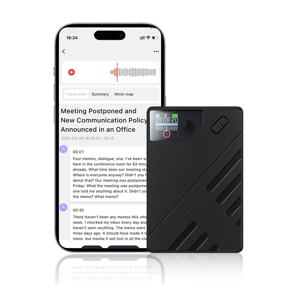 UMEVO Note - 磁気AIボイスレコーダー - 正確な翻訳とスマートな要約