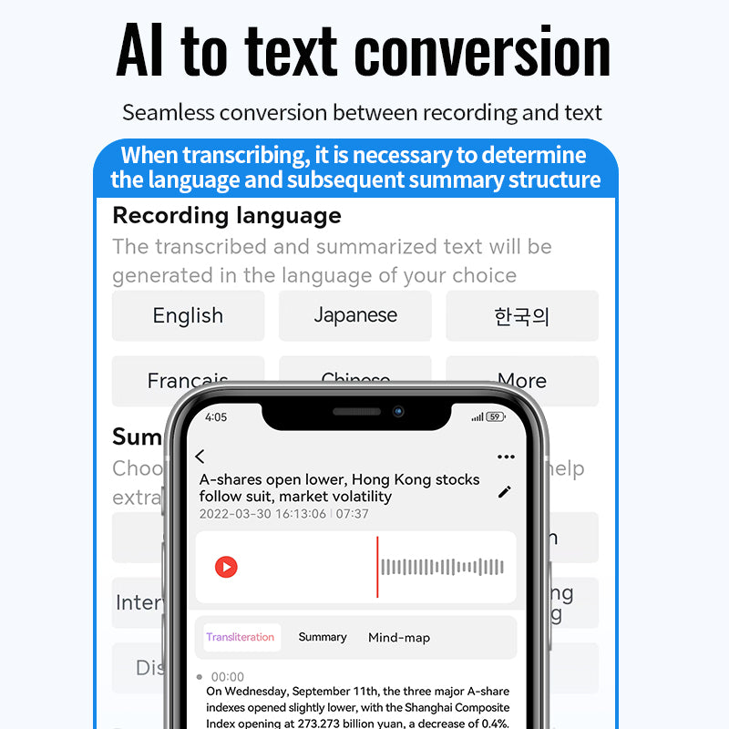 UMEVO SL Note With Screen - AI Voice Recorder, Transcribe & Summarize by ChatGPT