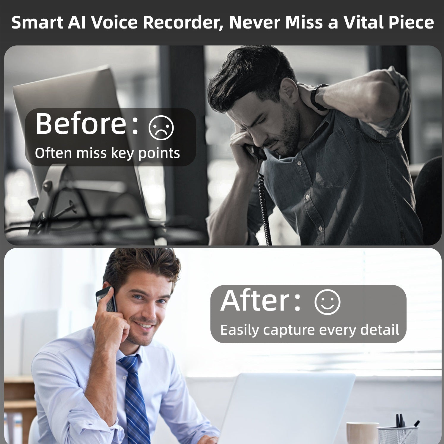 UMEVO Note - 磁気AIボイスレコーダー - 正確な翻訳とスマートな要約