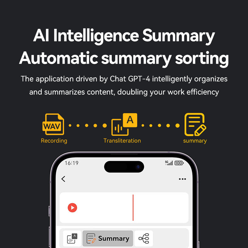 UMEVO SL Note With Screen - AI Voice Recorder, Transcribe & Summarize by ChatGPT