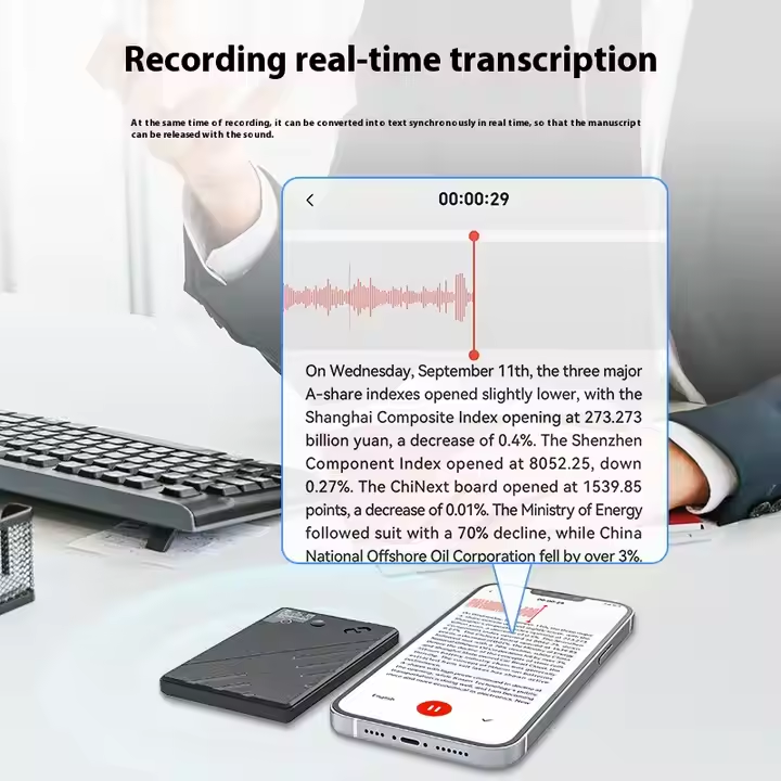 UMEVO Note - 磁気AIボイスレコーダー - 正確な翻訳とスマートな要約