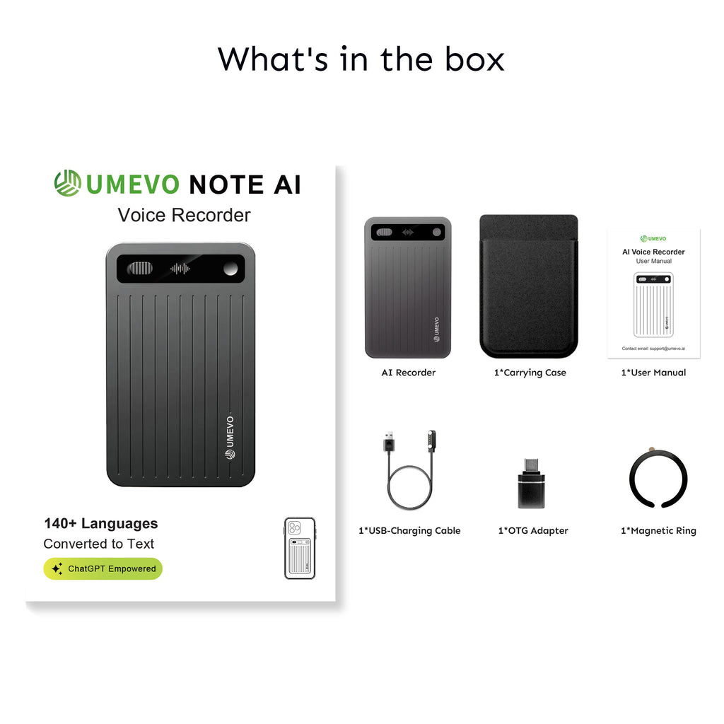 UMEVO Note Plus - AI Voice Recorder: Voice Transcription & Summary